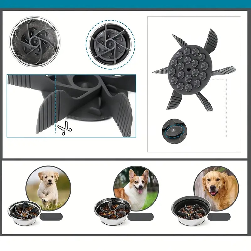 Bol Slow Food pour Chien - Distributeur de Nourriture -Étouffement, Encourage des Habitudes Alimentaires Saines et Retarde l'Alimentation
