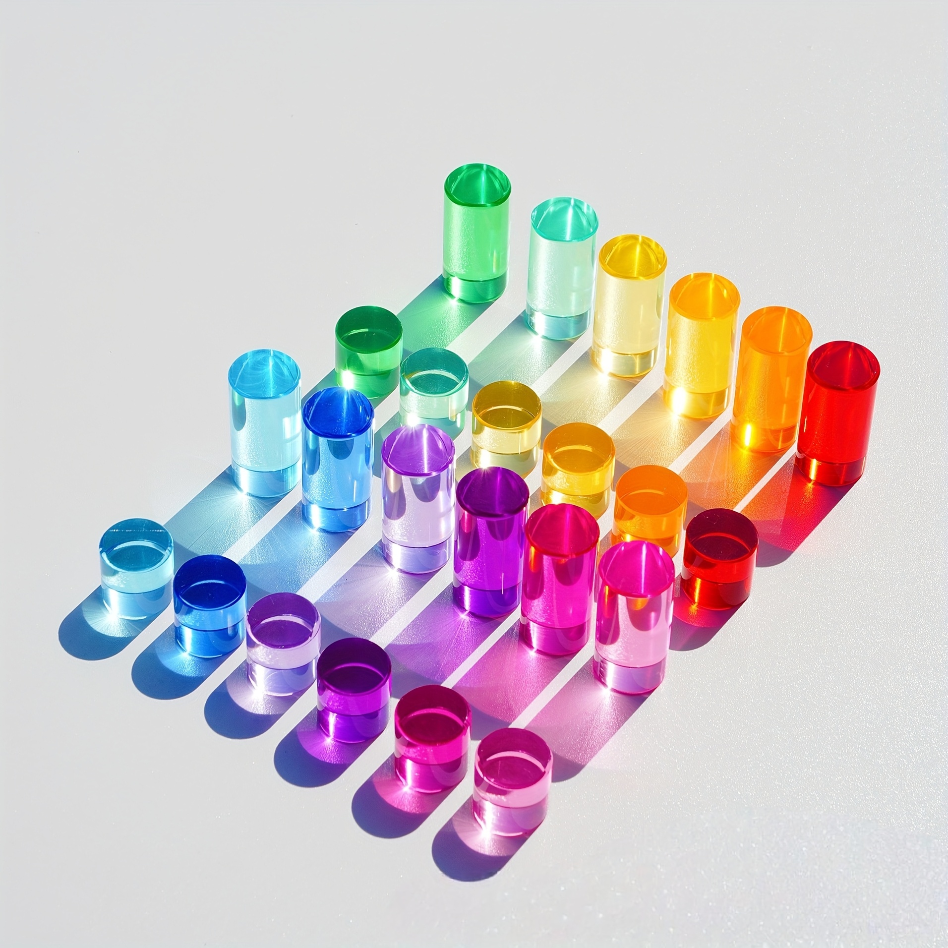 Acrylic Colorful Building Blocks Set