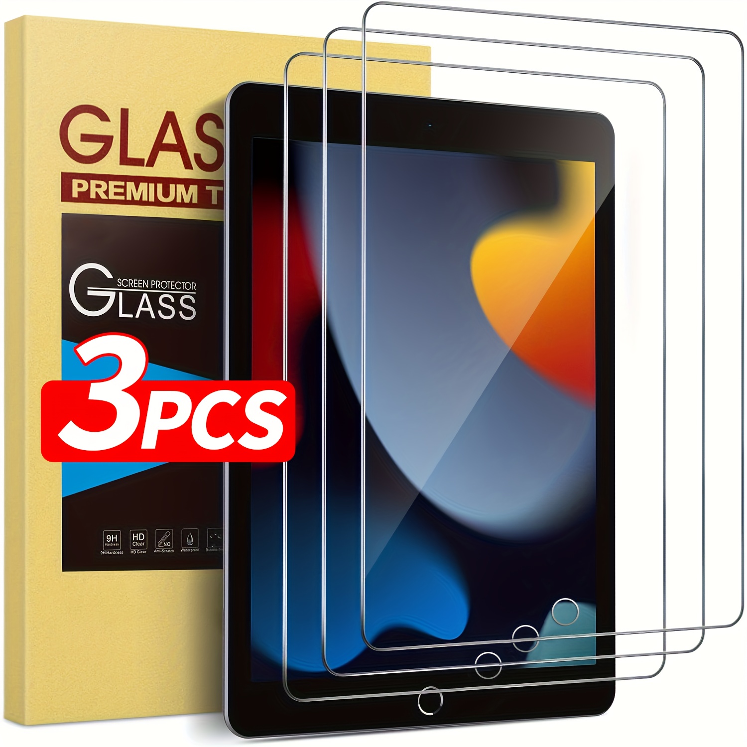 E-shop 3 Stück Bildschirmschutzfolie, geeignet für iPad 9. ,2 Zoll (2021/2020/2019 Modell), Hartglas