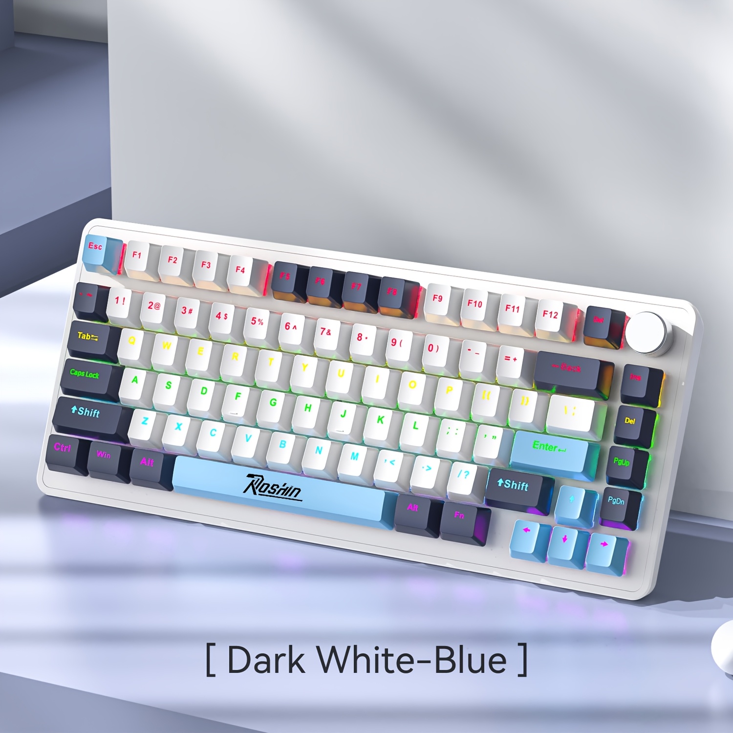 LexonElec K2 Mechanical Gaming Keyboard & Mouse Combo - 82 Key Blue Switch With Rainbow Backlit