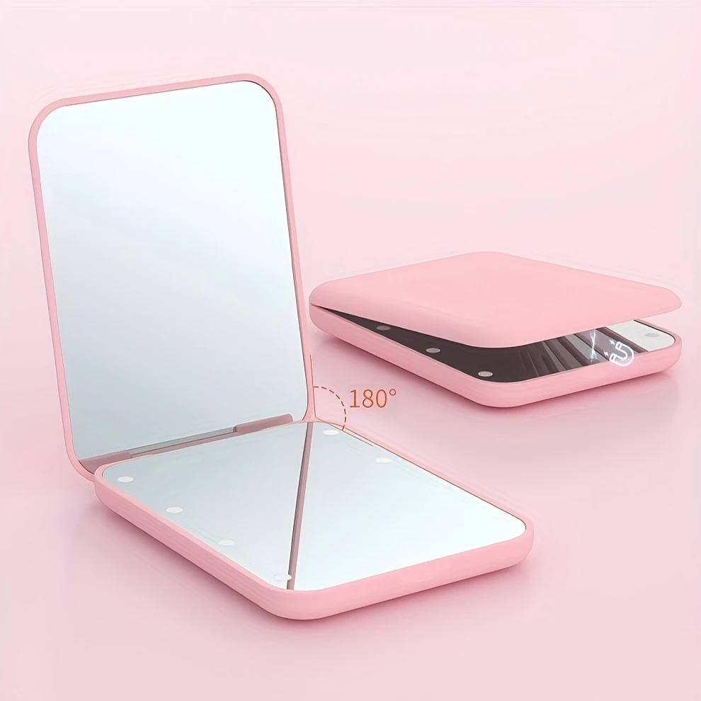 makeup with light pocket 1x 3x magnifying travel makeup with light wallet portable foldable handheld small glowing beauty tool companion dressing as a gift for ladies details 3