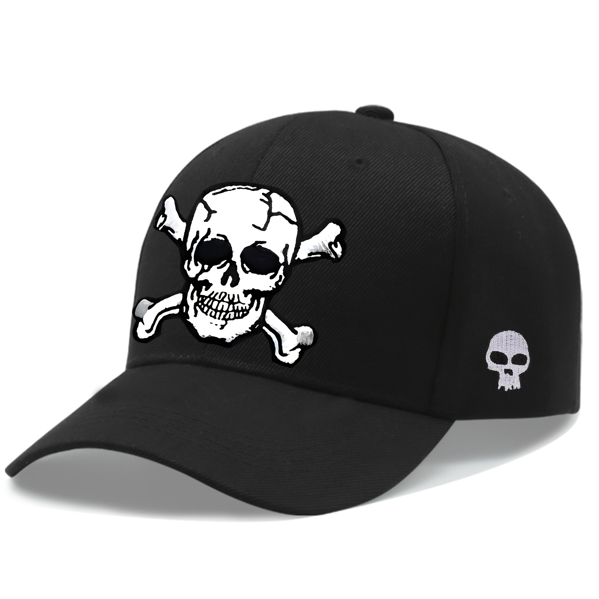 Skull Print Bucket Hat Cap Men's Baseball Cap Sunshade Adjustable Size Unisex