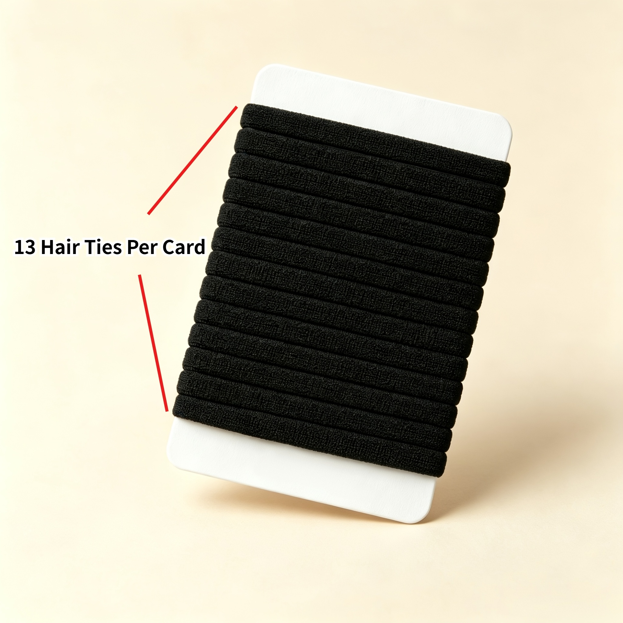 56pcs Black Rubber Bands Head Rope with Hair Tie Storage Boards