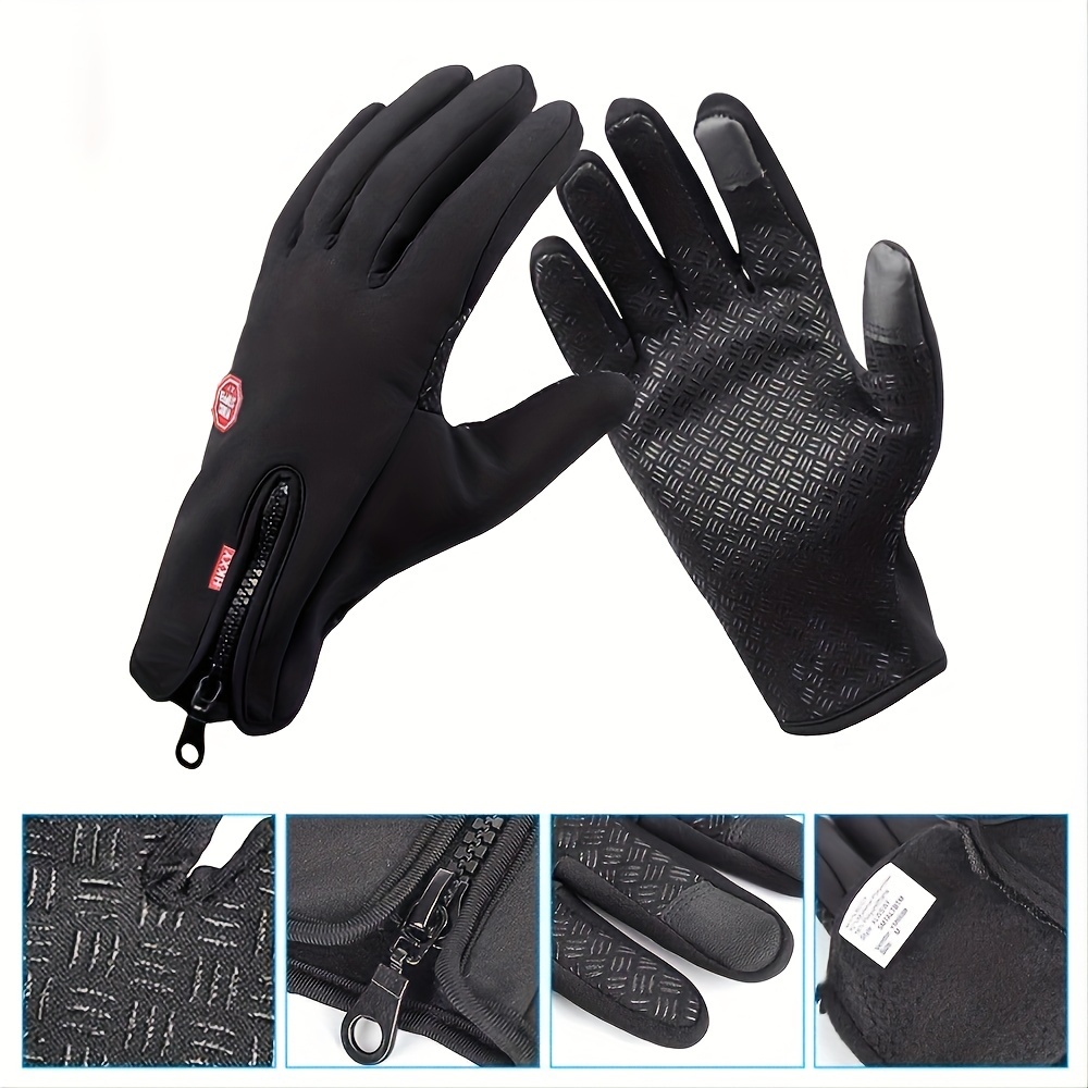 Winter Sensitive Touch Screen Gloves Adjustable Zipper Short - Temu