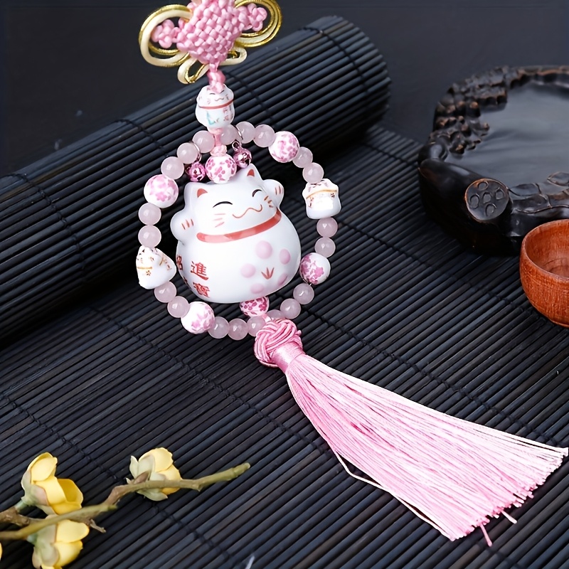 Cute Cat Car Charm - Fun To Your Rear View Mirror With This Hanging Ornament!
