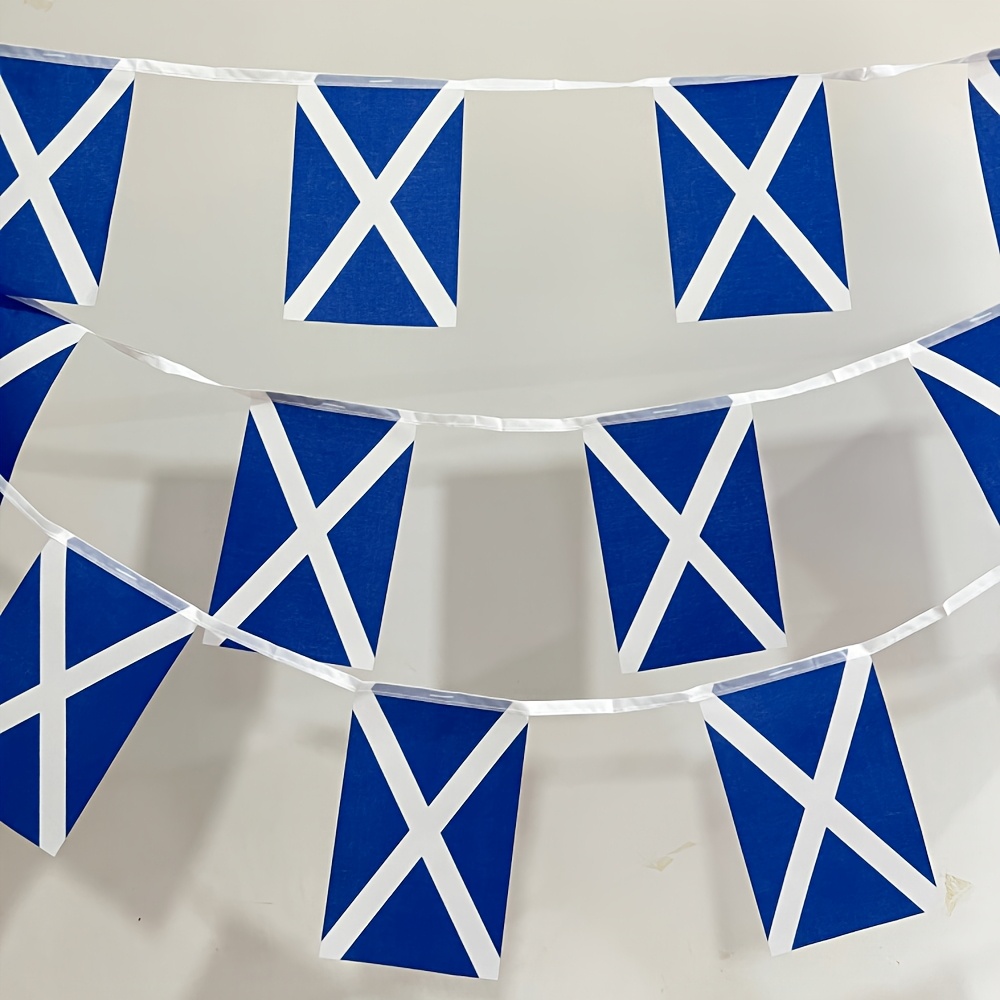 

Vibrant Bunting - 20pcs, 14x21cm Polyester Flags For Outdoor Celebrations & Decorations