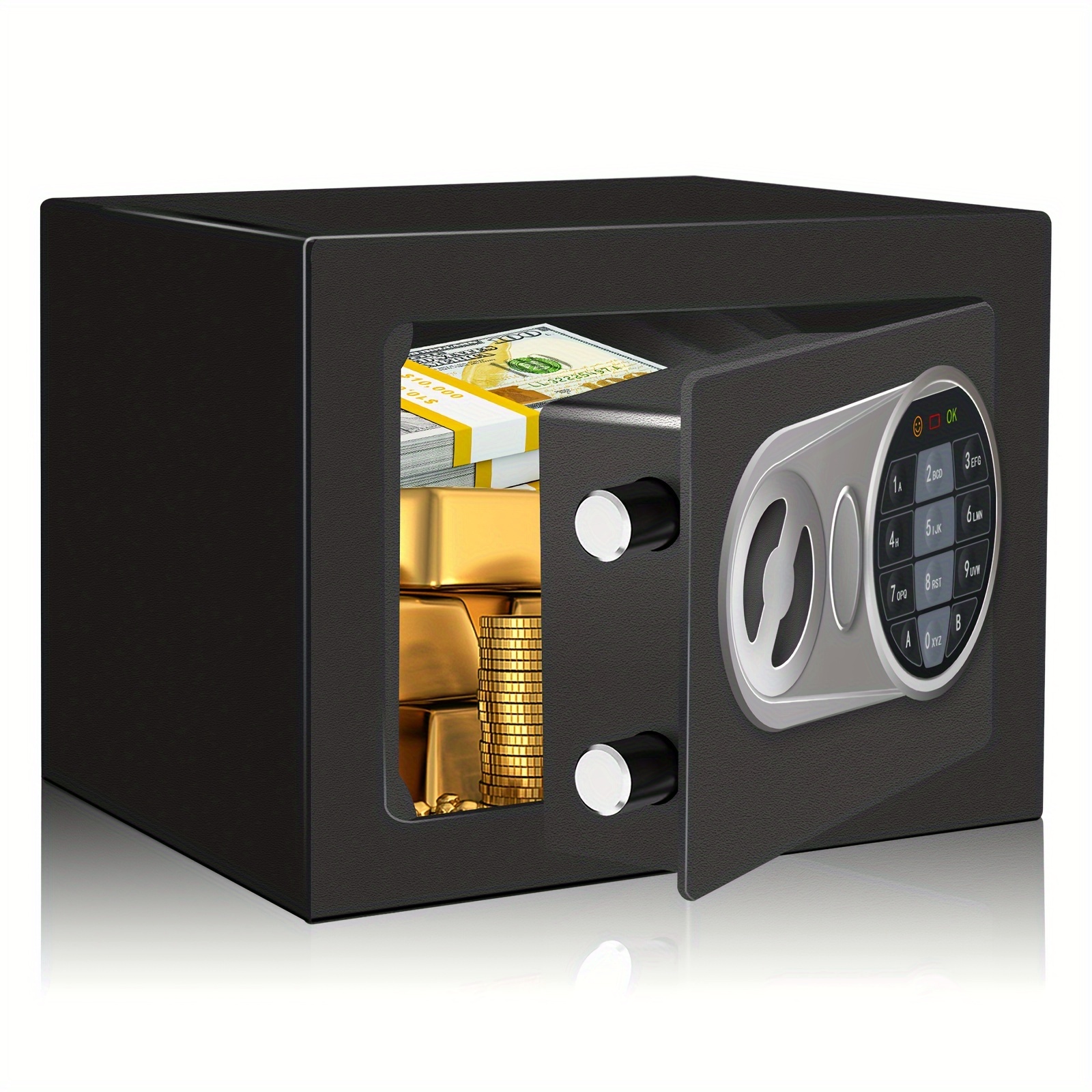 

Home Safes (0.23 Cubic Feet), And Lock Box With Electronic Keypad - Cash, Jewelry, Id Documents, Availabe For Office, Bedroom