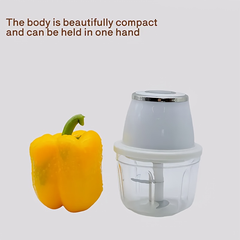 fathers day gift mothers   mini electric garlic grinder   start usb charging 3 cutter head multi function cutting with usb charging line   camping kitchen portable artifact Product details 5
