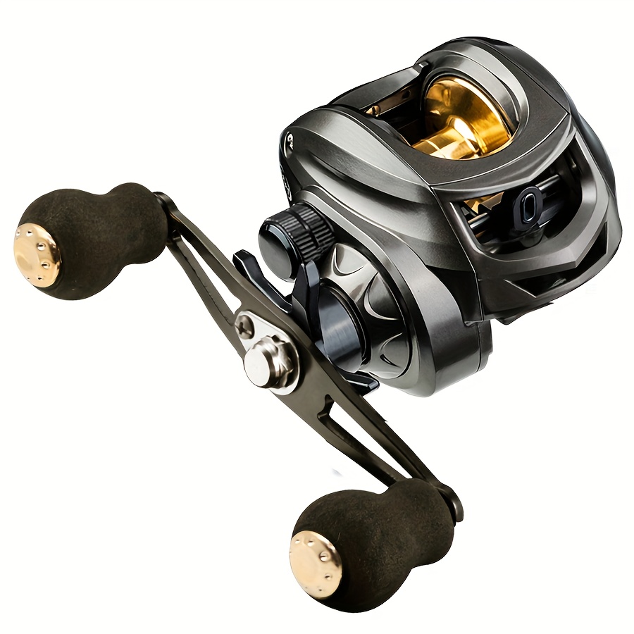 

1 Baitcasting Fishing Reel, , Nylon Body & Metal Spool, Freshwater & Saltwater Compatible, Ultra-long Casting, Sleek Black &