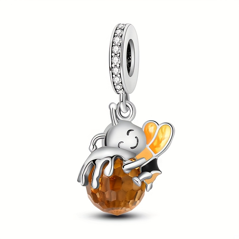 

Hot Selling 925 Sterling Silver Bee Honey Pot Pendant Bead Suitable For Original Bracelets Necklaces Girls' Diy Exquisite Gifts Engagement And Birthday Gifts Silver Weight 3.5 Grams