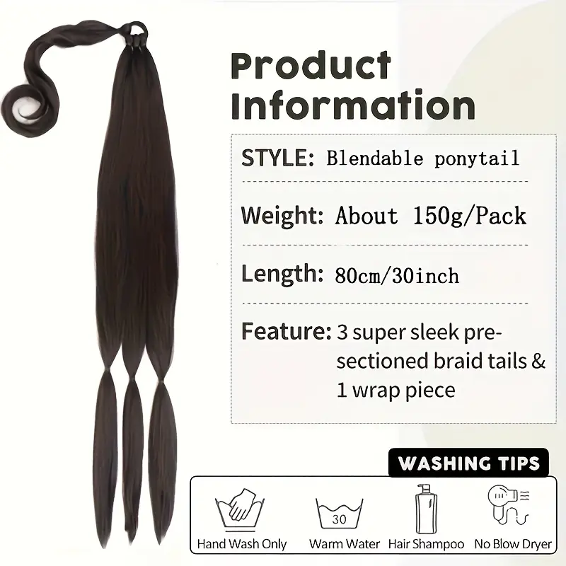 wrapped ponytail hair extension details 3