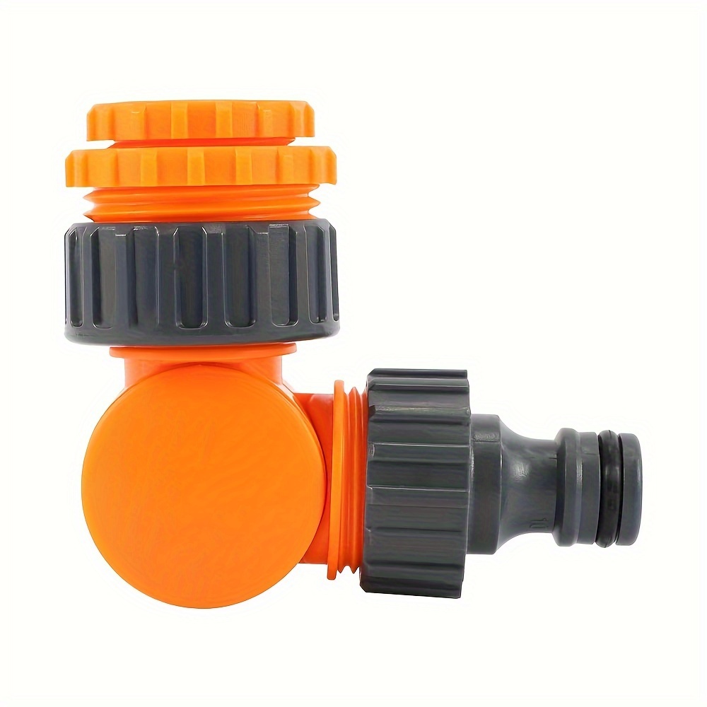 Image of 1pc, Plastic Quick Connector Splitter With 360-degree Free , Universal Hose Fittings, Water Tap Splitter, Adjustable Irrigation Water Connector, Control Valve With 2 Size Adapters For Garden
