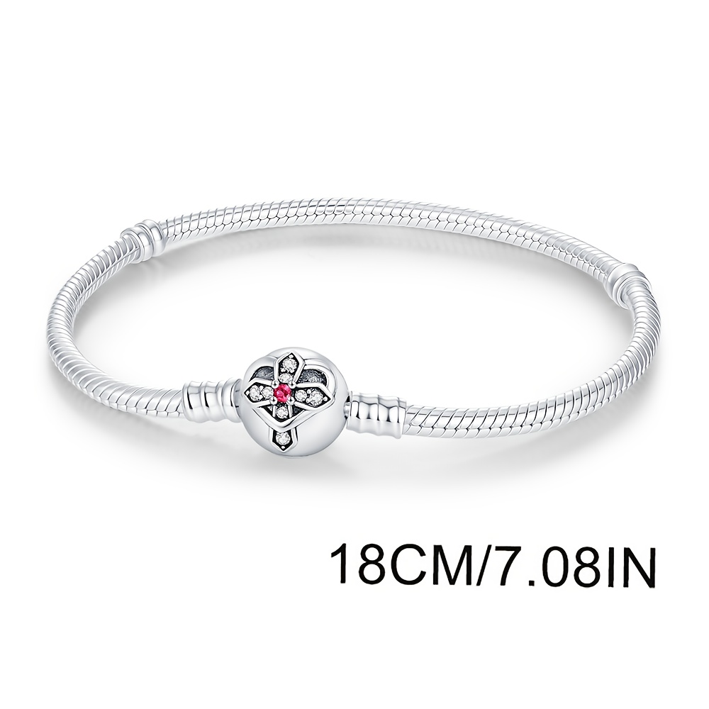 925 Silver-Plated Cross Bracelet, Simple Style Gift