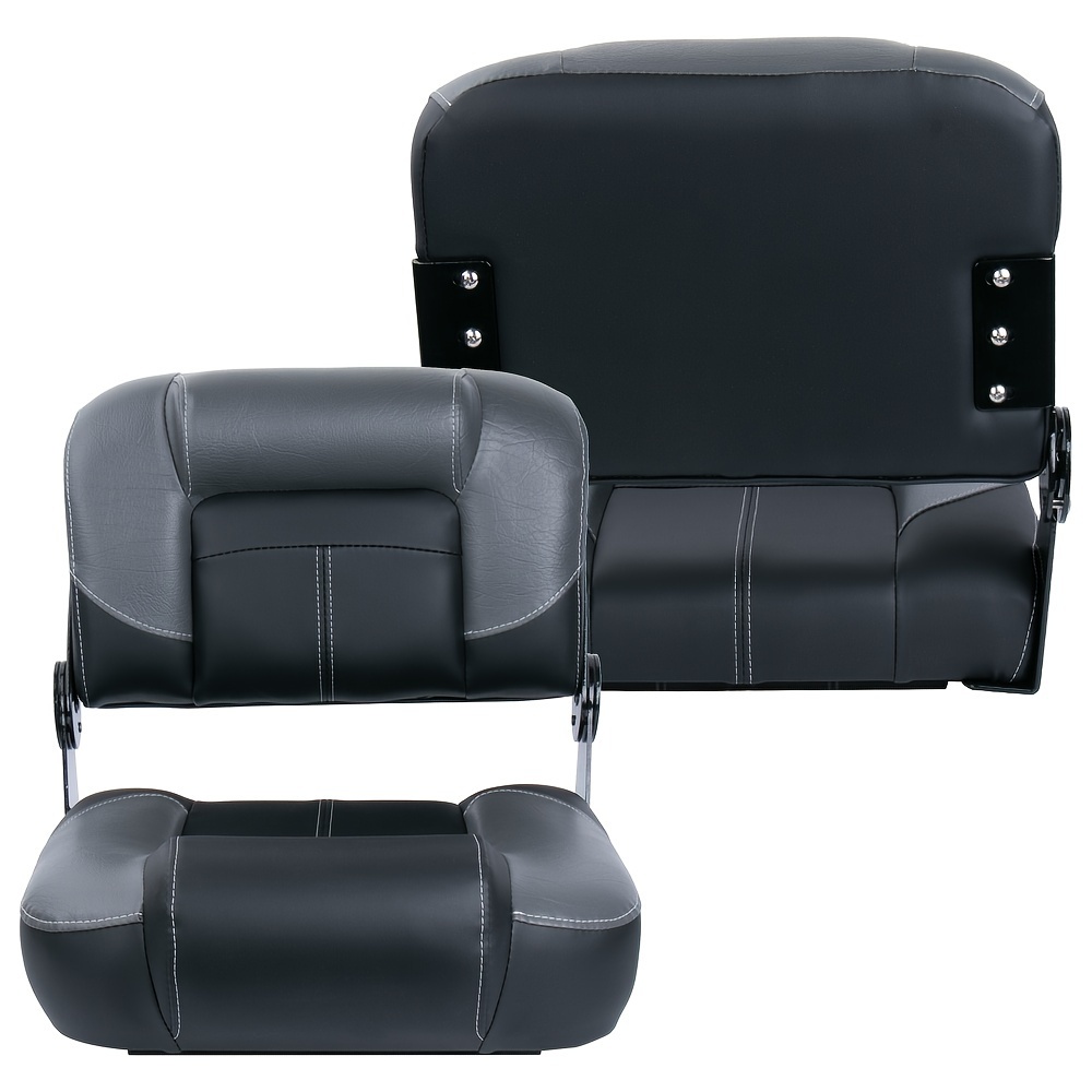Folding Low Back Boat Seat, Padded Fishing Chair