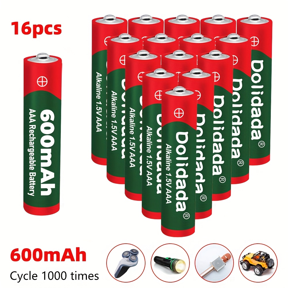 TEMU 16pcs Aaa Batteries 1.5v Alkaline Batteries, High Capacity Alkaline Batteries, Alkaline Cell, Size Aaa Alkaline Cell, Rechargeable Aa Batteries