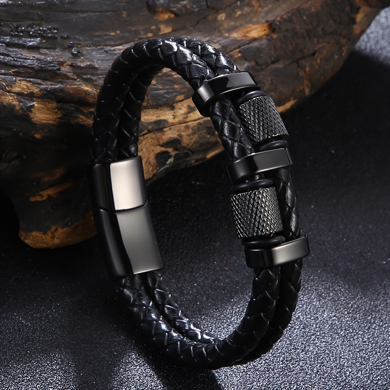 TEMU Stainless Steel Accessories Men's Bangle Bangle Bracelet, Braided Bangle Bangle Bracelet, Stainless Steel Accent Bangle Bangle Bracelet,