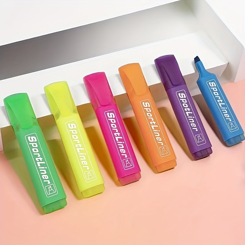 6pcs set chisel tip set drying ink back to school and note kawaii stationery with a of colors details 6