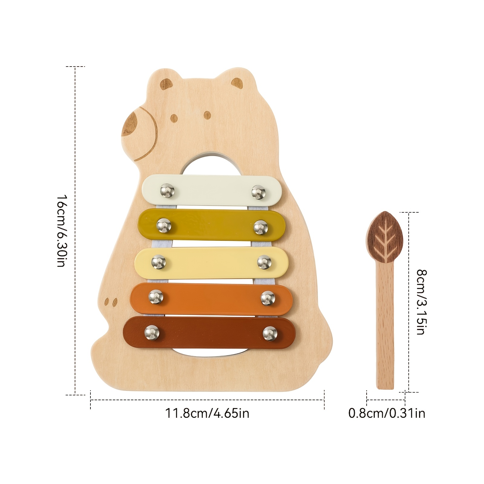 Cute Bear Sorting Toy for Early Education and Auditory Development