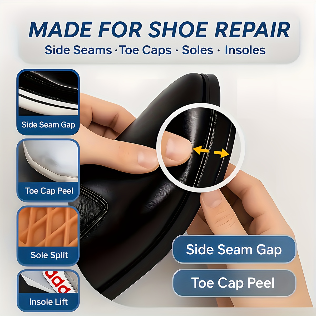 strong soft shoe repair     heat resistant leak proof wrinkle free   suitable for sports shoes artificial leather resin crafts easy and precise nozzles durable bonding suitable for shoes Product details 4