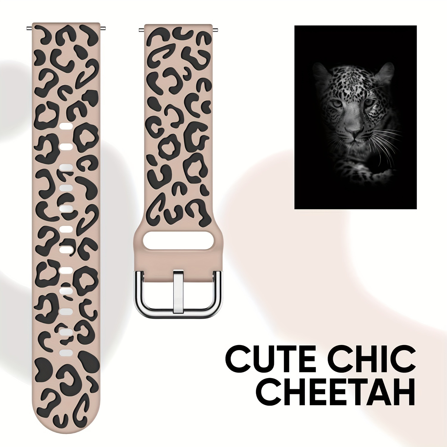 packs leopard print silicone wristbands compatible samsung Temu