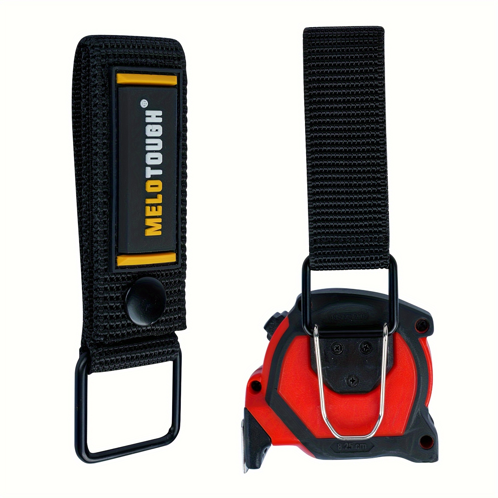 

Polyester Tape Measure Holder With Belt Clip - No Display, Non-laser, Heavy-duty Tool Holster For Measuring Tapes And Drills