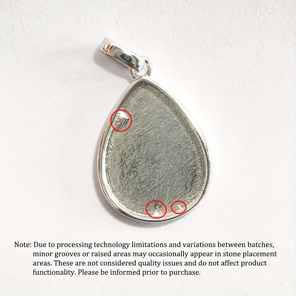 Breast Milk Resin Pear Solid Back Pendant Bezel Settings