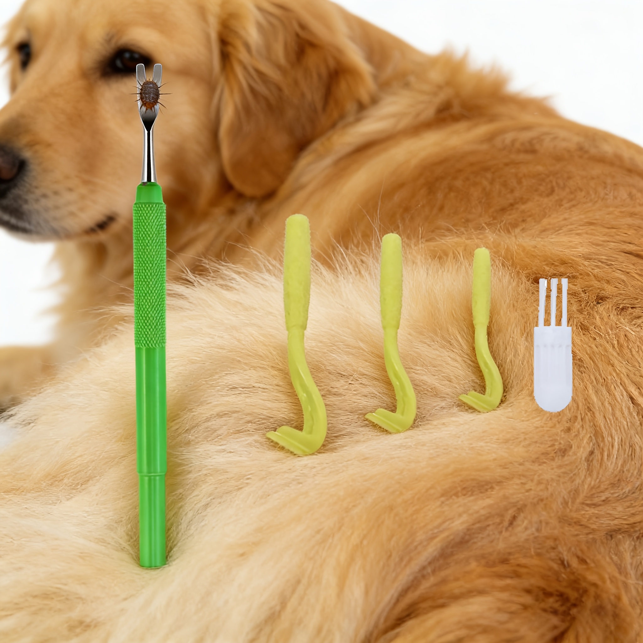 5pcs set of   flea removal fork stainless   flea clip   with flea fork   removal tool durable and suitable for long haired and short haired dogs and cats portable pet hygiene and care set for   outdoor and home use