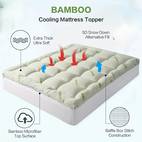 cooling bamboo extra thick mattress topper quilted fitted mattress pad pillow top mattress cover with 8 21 inch deep pocket