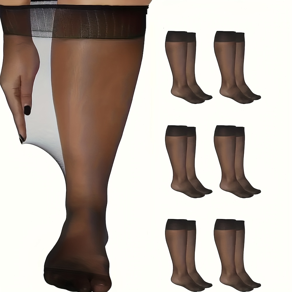 

6 Pairs Of Women's Calf Socks, Nylon Casual Ankle Socks, Comfortable And Breathable, Suitable For Pairing With Dresses, Skirts, Leggings, And Sexy Stockings, Women's Tights And Socks, Any Season.