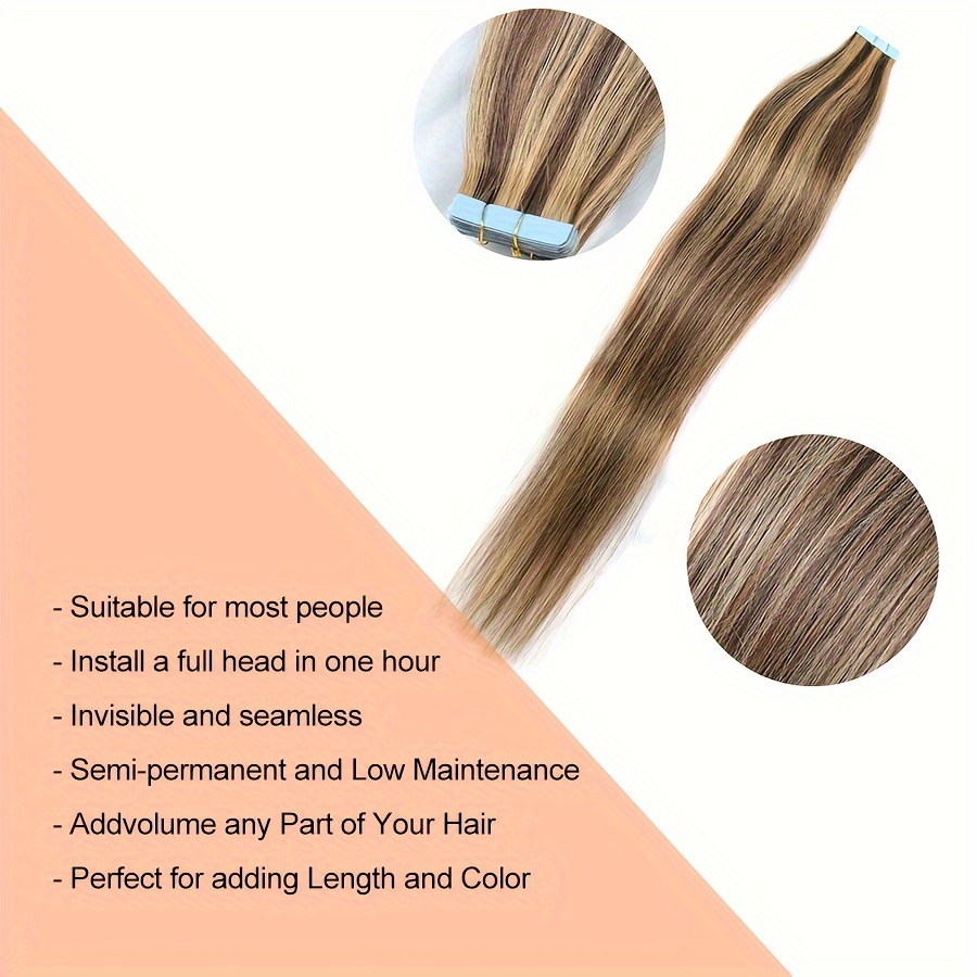 p4 27 tape in hair extensions made brazilian human hair - Temu Hungary