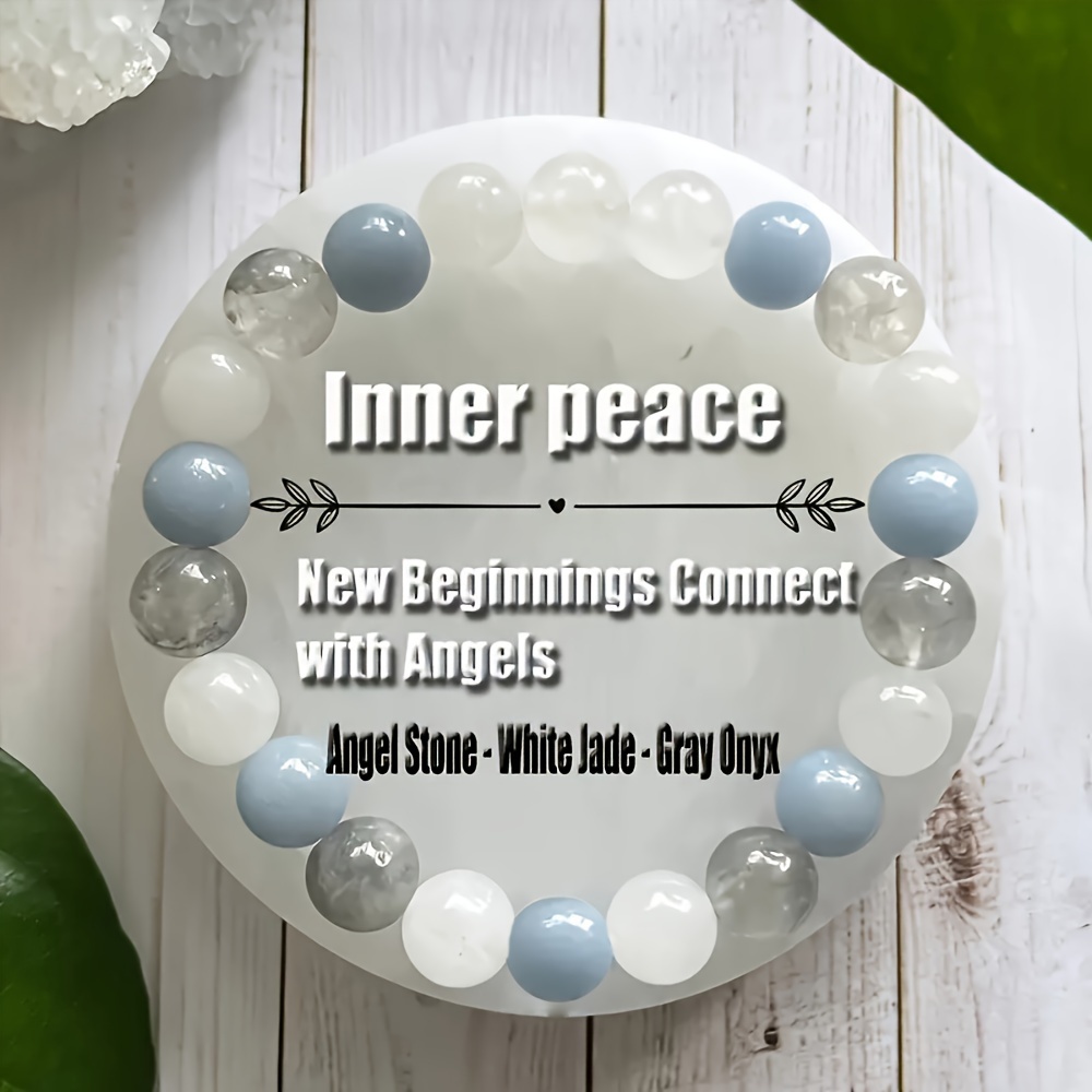

Colorful Beaded Bracelet Natural Gemstone Beaded Bracelet Elegant Style Hand String For Women Daily Wearing