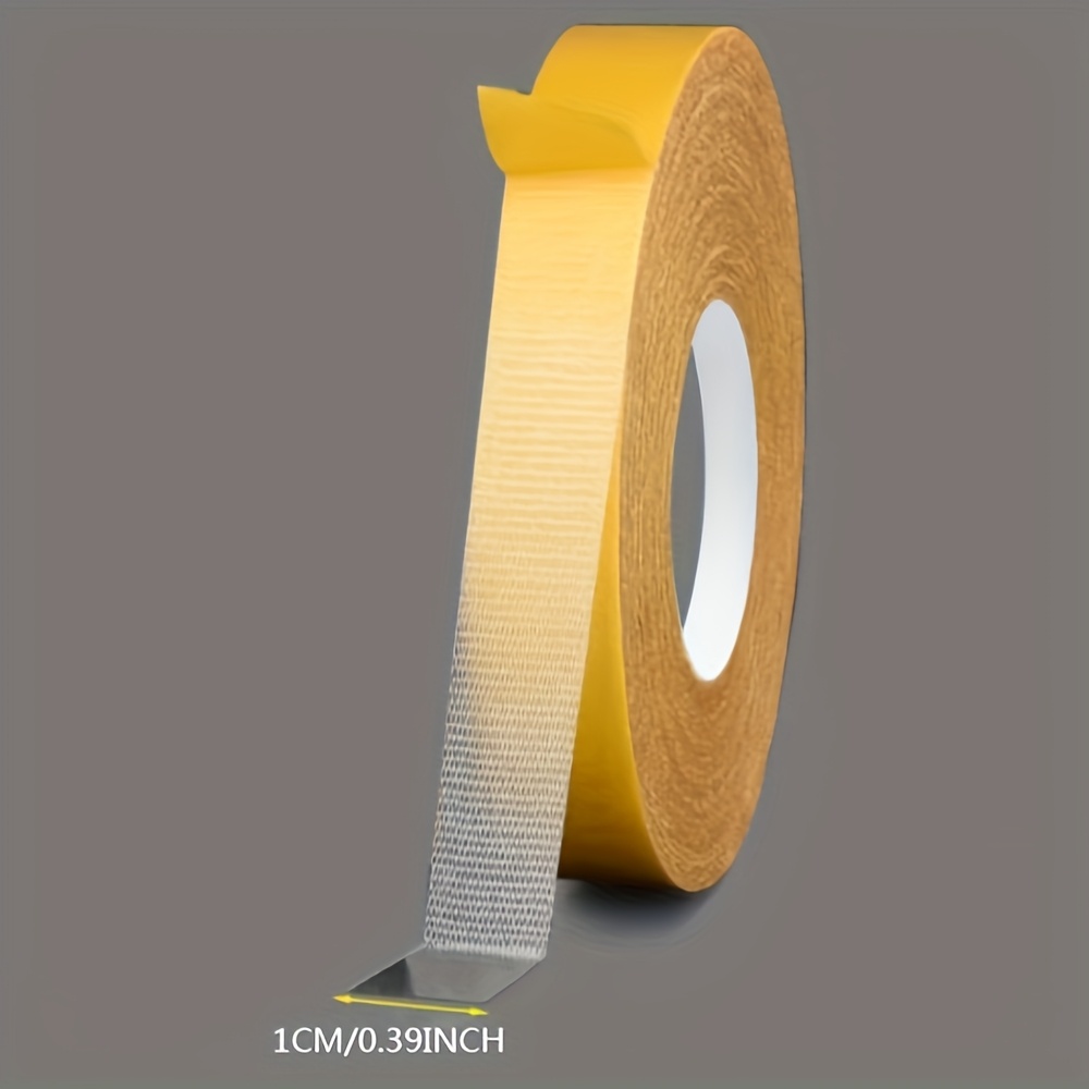 TEMU 2 Rollen Super Sticky High- Dubbelzijdige Plakband, Geen Residu Stoffen Basis Raster Ontwerp, Sterke Hechting voor Tapijt, Imitatieleer, Muren,