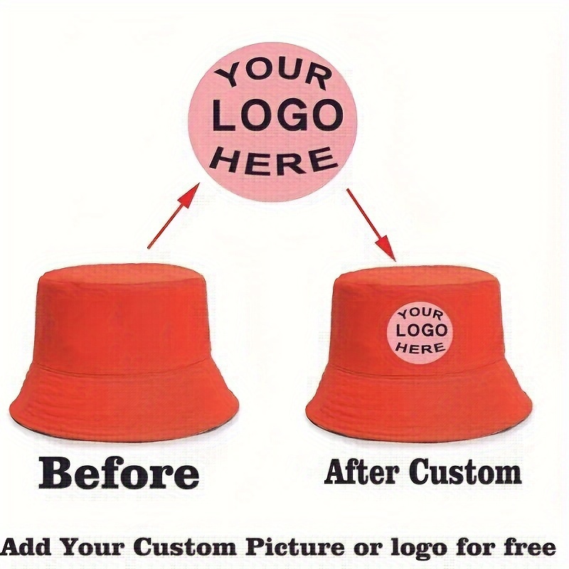 1pc, Customizable Fashion Reversible Bucket Hat, Personalized Text Sun Hat, Bucket Hats for Men & Women, Lightweight unisex Fisherman's Vacation
