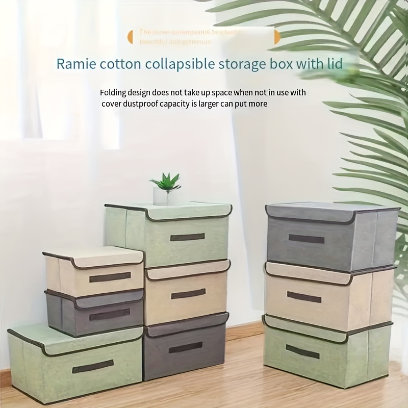 1pc foldable fabric storage box with dustproof lid large capacity organizer for coffee capsules and more details 1