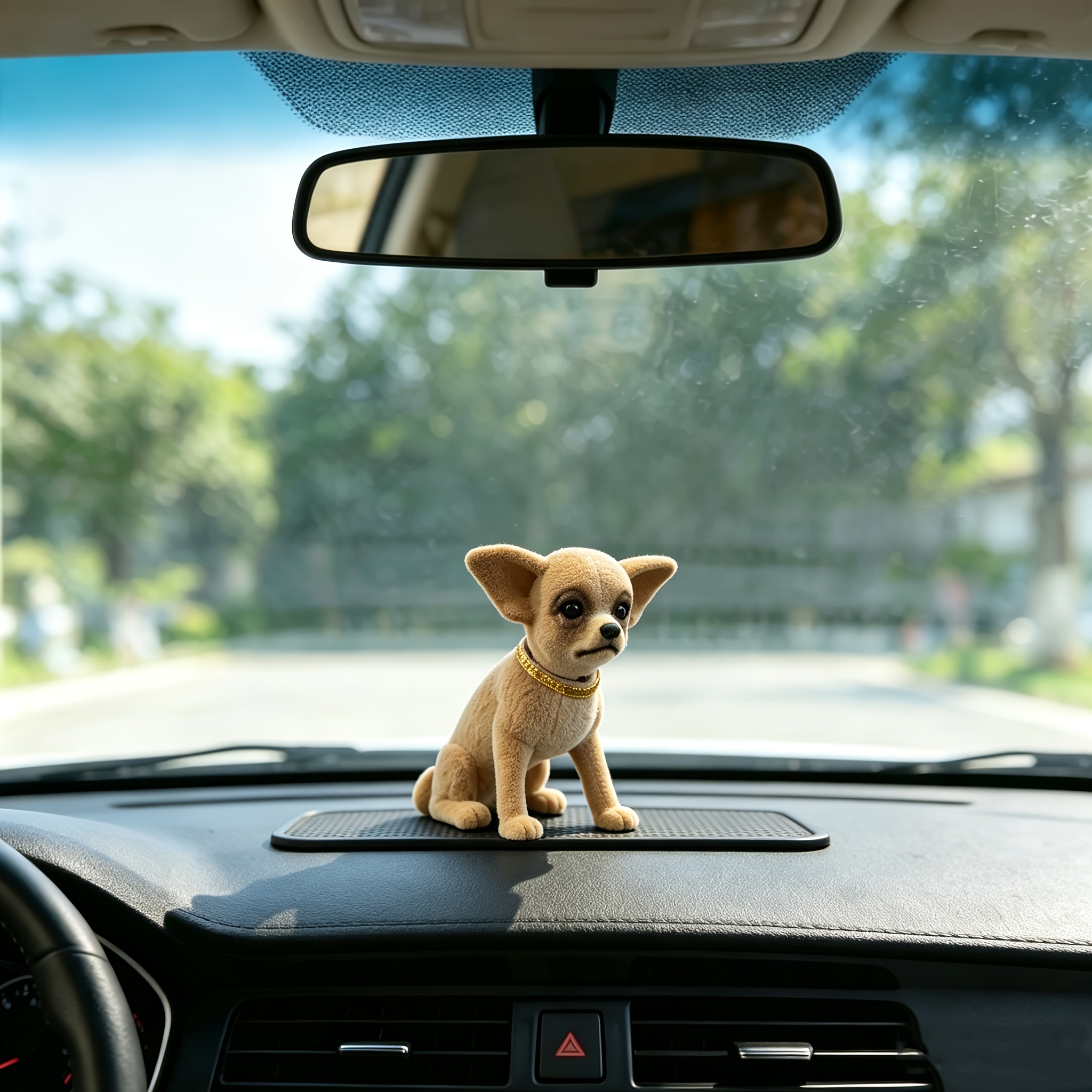 Image of Exquisite Plush Shaking Ornament Home Car Center Console Soft Decoration Tabletop Craft