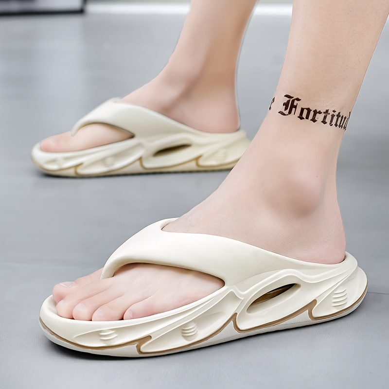 mens and womens fashionable color block thick bottom flip flops comfortable non slip casual durable eva sole toe sandals suitable for mens and womens outdoor activities Product details 7