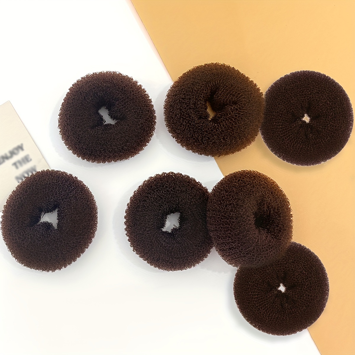 TEMU Conjunto de 7 Piezas para Hacer Moños de Donut, Hacedor de Moños de Calcetín, Hacedor de Moños de Donut para el Cabello, Hacedor de Moños Fácil,
