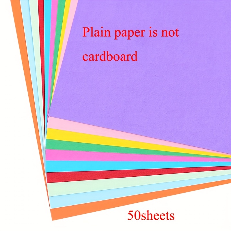 TEMU 50-sheet A4 Cardstock - Ideal For Diy Greeting Cards, Crafts &