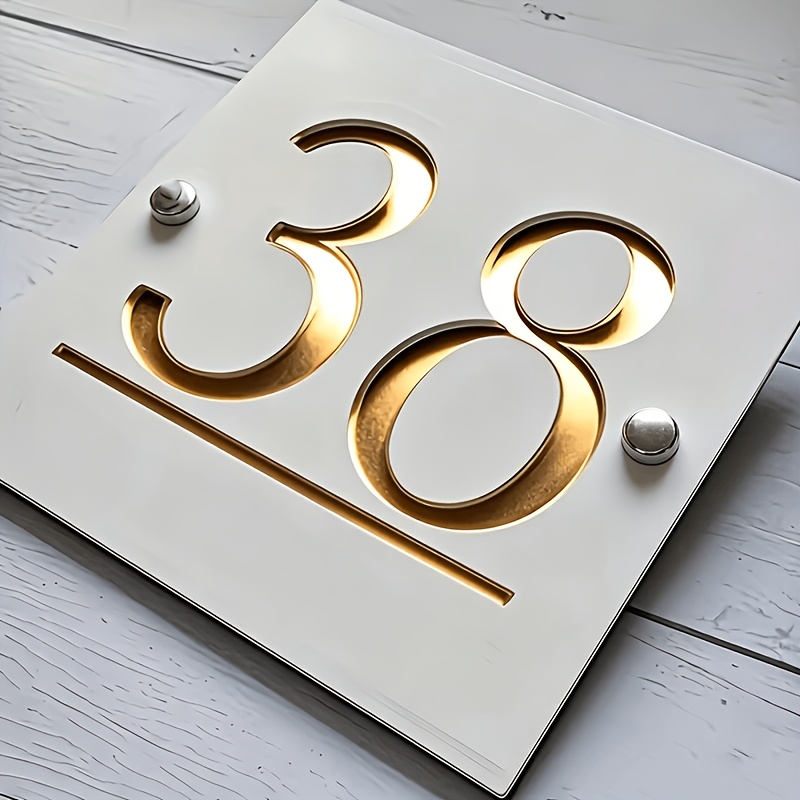 TEMU Placa de puerta personalizable para el hogar - De pared, material acrílico duradero, no requiere cableado. Adecuada para residencias,
