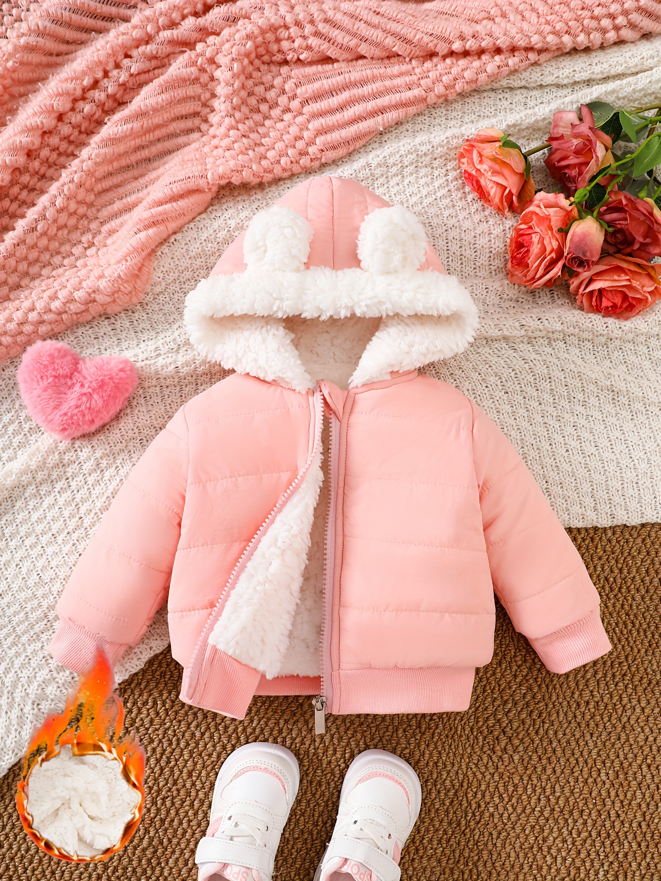 baby winter jacket sold on Temu United States