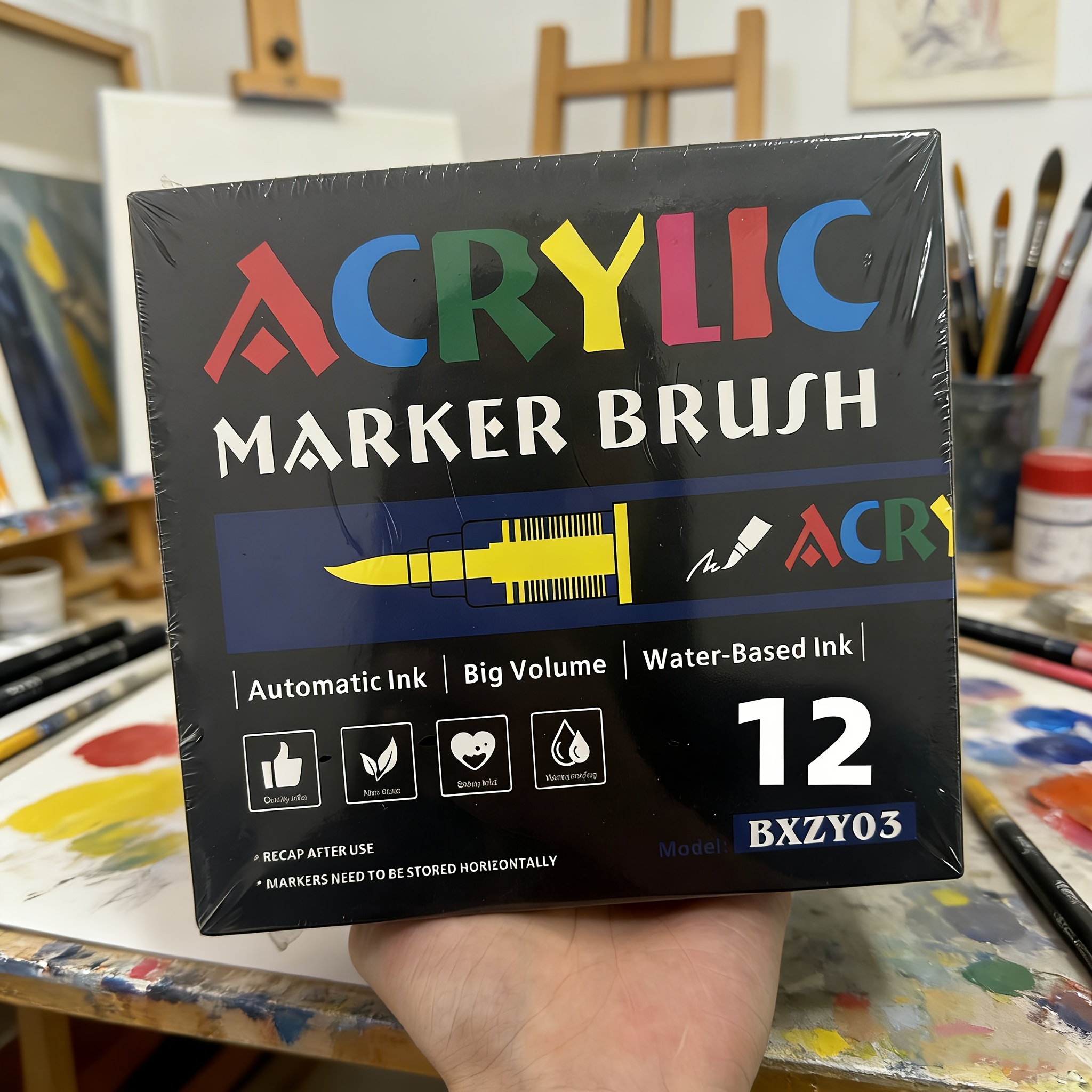 Professional Acrylic Paintbrush For Stone Carving, Ceramics, Glass, And Diy Art Supplies. Waterproof Acrylic Brush With Versatile Applications, Ideal For Birthday And Easter Gifts.
