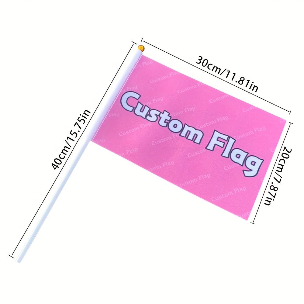 TEMU 25pcs Custom Flags Waving, Custom Photos, Indoor/outdoor Garden Celebration Party Decorations, Equipped With Plastic Flagpoles - Suitable For ,