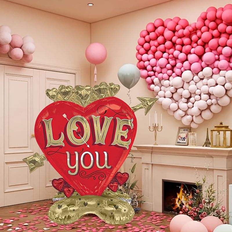 

Extra Large 39.37" Love You Heart Balloon, Aluminum Film, No Electricity Needed, For Valentine's Day, Wedding, Engagement, Birthday, Anniversary Decorations - Universal Holiday Decor