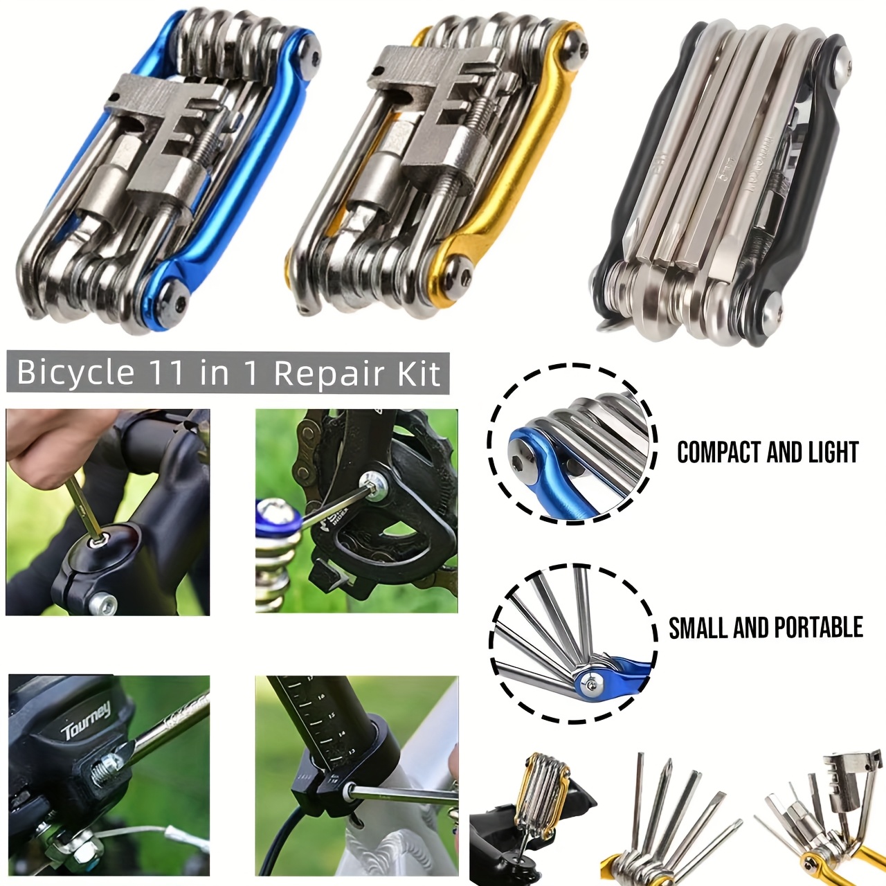 Kit Réparation Vélo MTB – Clé T25, Coupe-chaîne, Tournevis, Outillage Compact