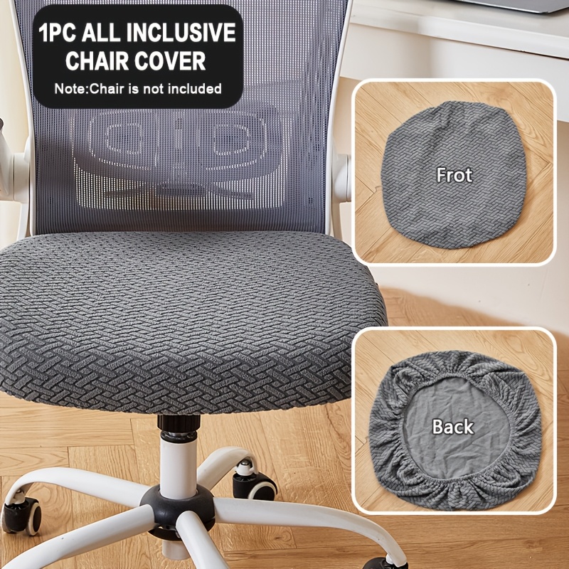 TEMU 1 Housse d'assise et de tabouret extensible, pour les chaises de salle à manger et les chaises de bureau - Housse en tissu élastique ajustée,