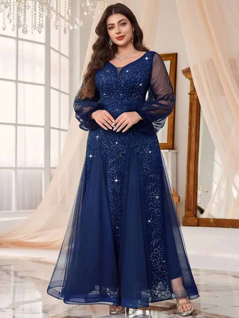 plus size plus size new popular elegant deep v neck sequin - Temu Mauritius plus size plus size new popular elegant deep v neck sequin - Temu Mauritius