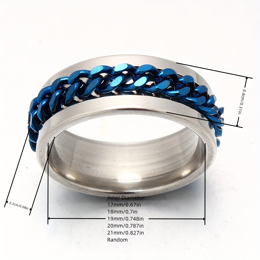 wolesale lots 20pcs mens womens ring creative mens fashion   rotation stainless steel ring personality ring gift size 17 18 19 20 21mm Product details 1