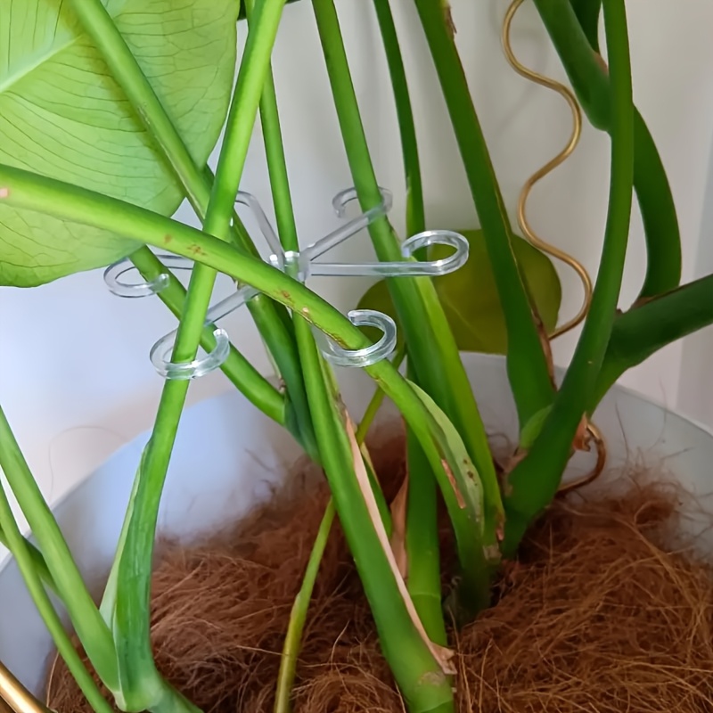 4pcs Plastic Support Clips, Durable Vine Stem Support Structure, Multifunctional Aesthetic Garden Trellis for Flower Stalks