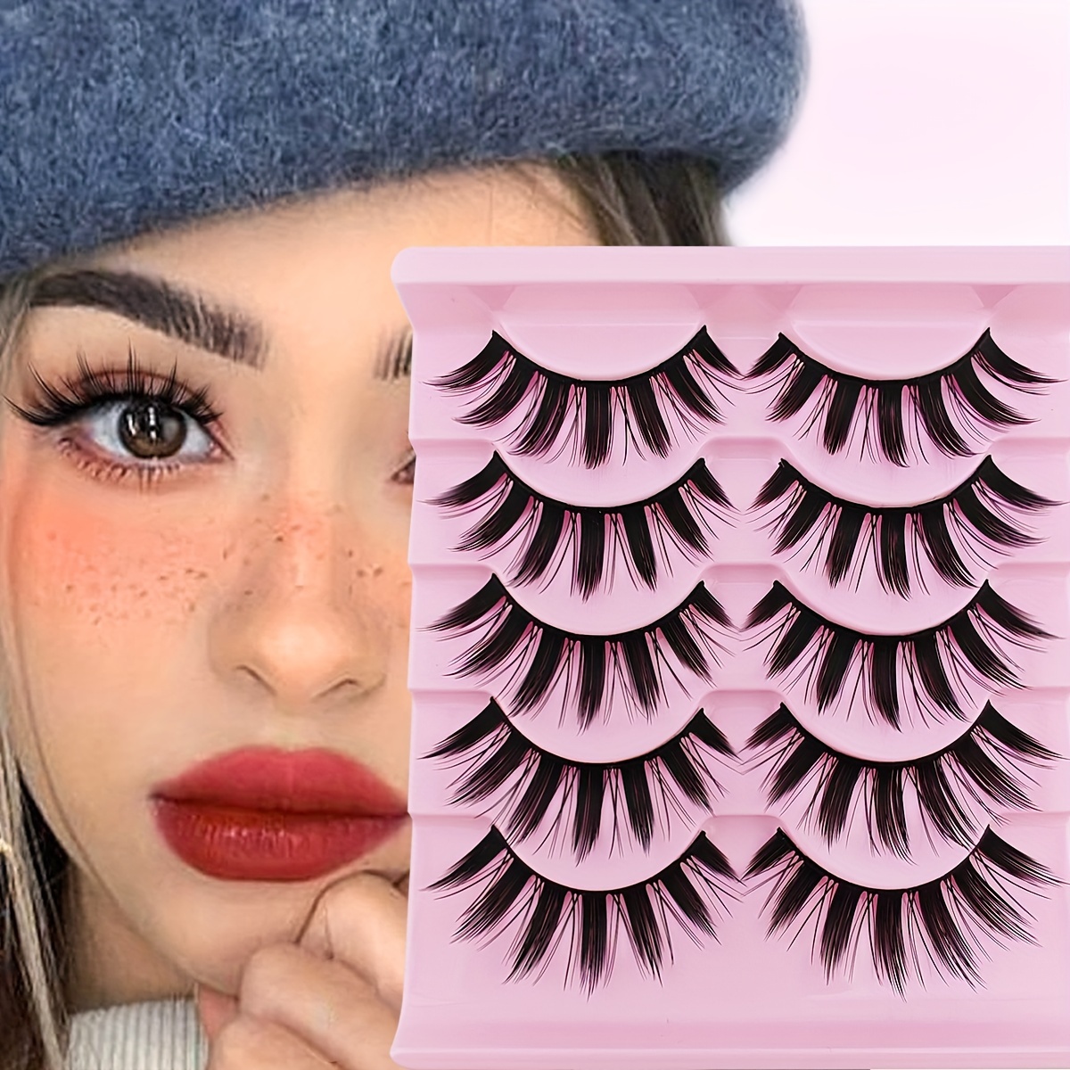 10 Pairs Manga Lashes Wet Look Japanese Style Cosplay Spiky Eyelashes Anime  Lashes 16mm Wispy Thick Faux Mink Doll Eyelash Extension Look Like