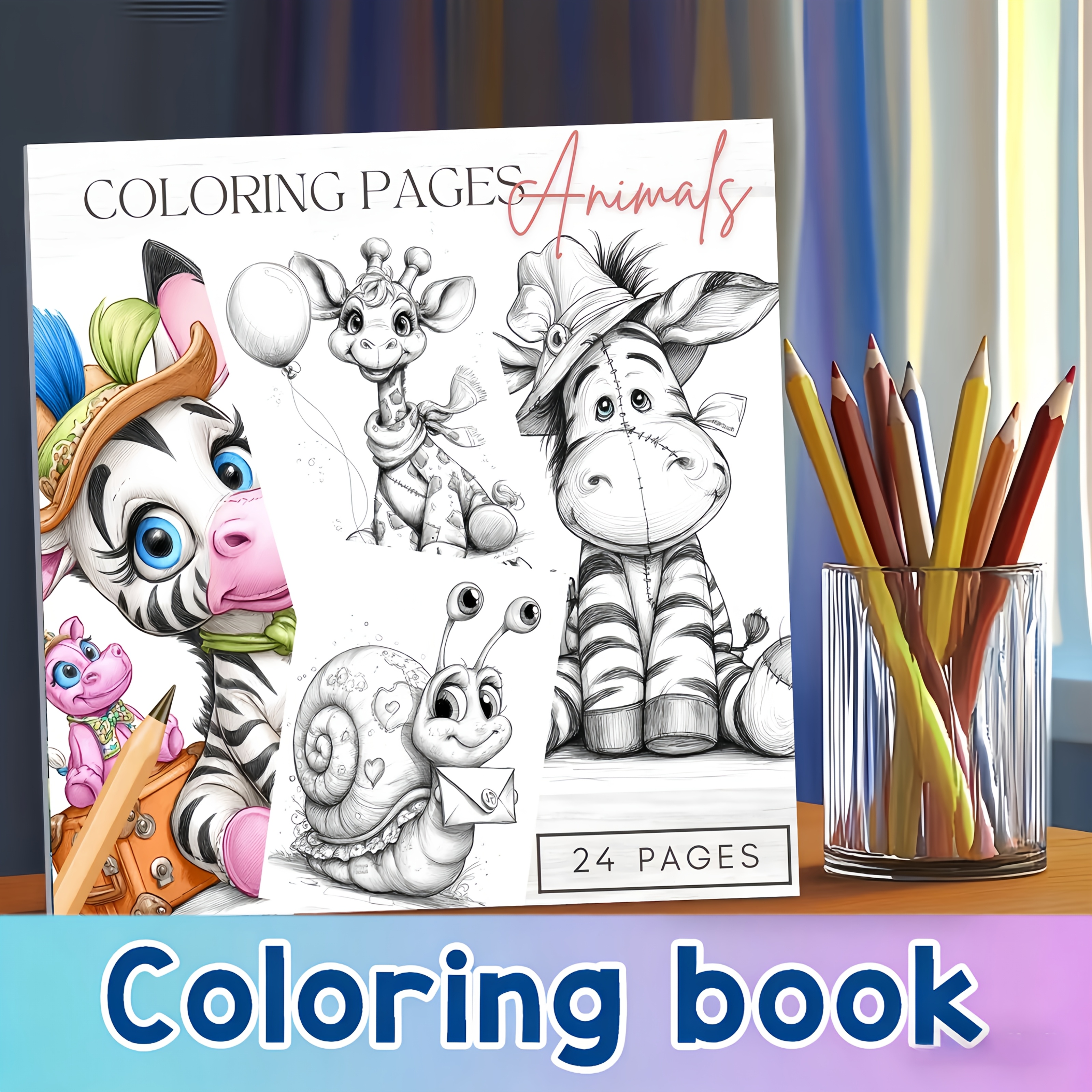Image of Cute Animal Coloring Book Suitable For Adults & Teens - Coloring Pages With Detailed Animal Pictures, Relax Relax Gift For , Suitable For Adults Teens, For Art Activity, Nature